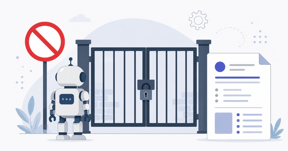 Symbol zákazu indexace a souboru s pravidly pro vyhledávací roboty